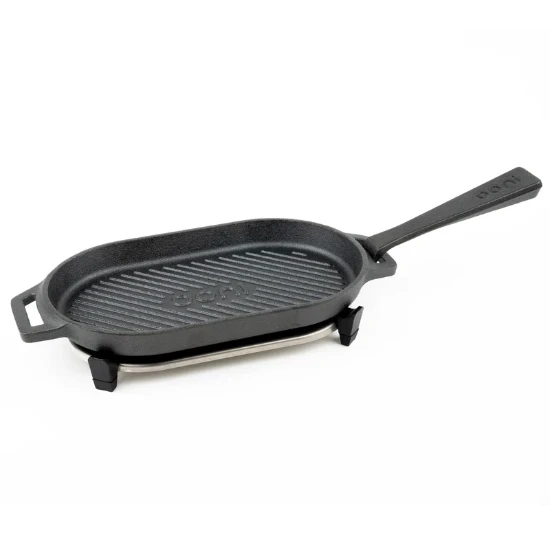 Oval cast iron frying pan, 31 x 15.9 cm, "Grizzler" - Ooni