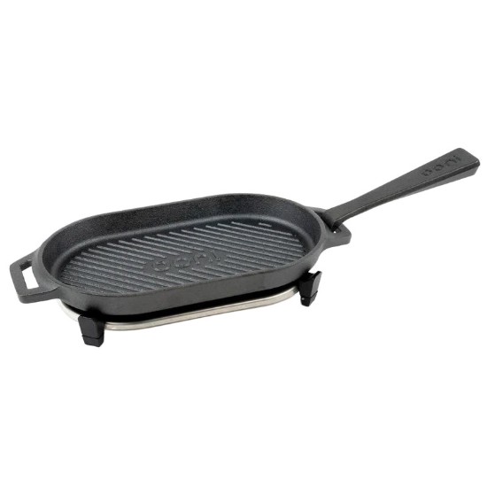 Oval cast iron frying pan, 31 x 15.9 cm, "Grizzler" - Ooni