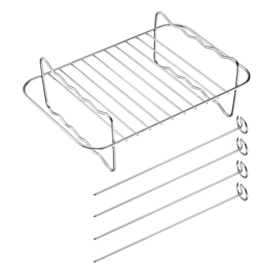 Grille pour friteuse à air chaud, avec 4 brochettes, en acier inoxydable - Westmark