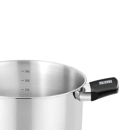 Lonac za kuvanje, nerđajući čelik, sa poklopcem, 22 cm / 5 L, "Elite" - Monik