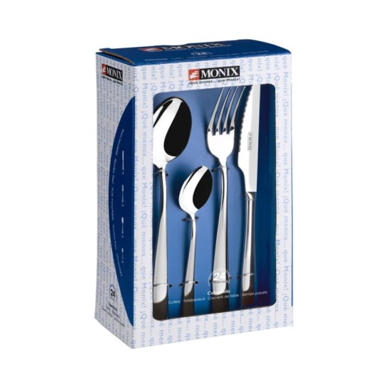 24-piece cutlery set, stainless steel, "Trieste" - Monix