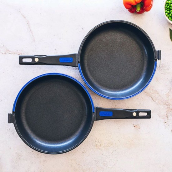 Double frying pan, aluminum, 24 cm, "Twin" - Monix