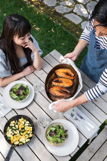 Oval frying pan, steel, 36x24 cm, "Mineral B" - de Buyer
