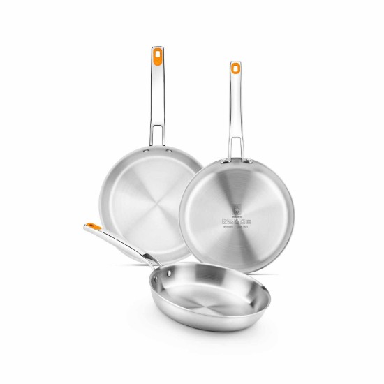 Frying pan, stainless steel, 24 cm, "Efficient Inox" - BRA