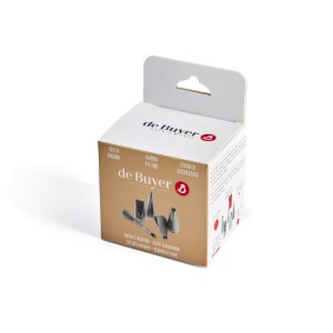 Set of 5 pastry nozzles, stainless steel - "de Buyer" brand