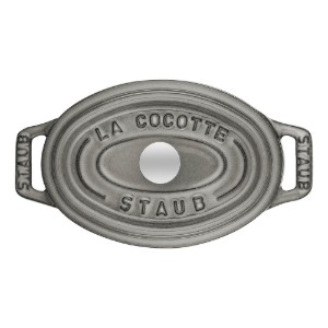 Mini-Cocotte οβάλ κατσαρόλα από χυτοσίδηρο 11 cm/0,25 l, <<Γκρι γραφίτη>> - Staub