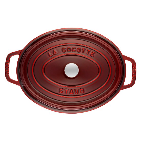 Ovaler Cocotte Kochtopf, Gusseisen, 29cm/4,2L, Grenadine - Staub