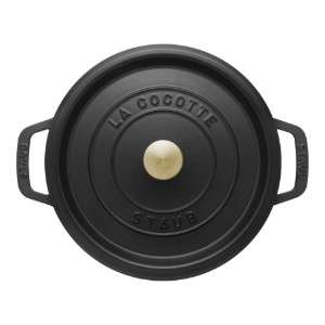 Κατσαρόλα Cocotte, μαντεμένιο, 22 cm/2.6L, Black - Staub