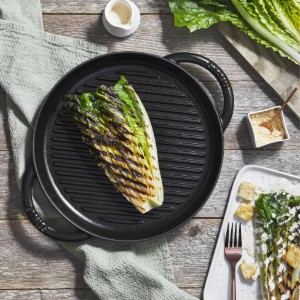 Grill pan, 26 cm, cast iron, Black - Staub