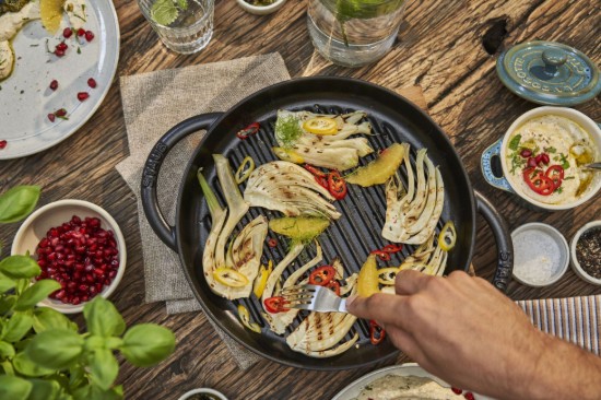 Grill pan, 26 cm, cast iron, Black - Staub