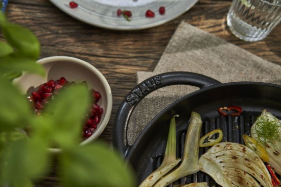 Grill pan, 26 cm, cast iron, Black - Staub