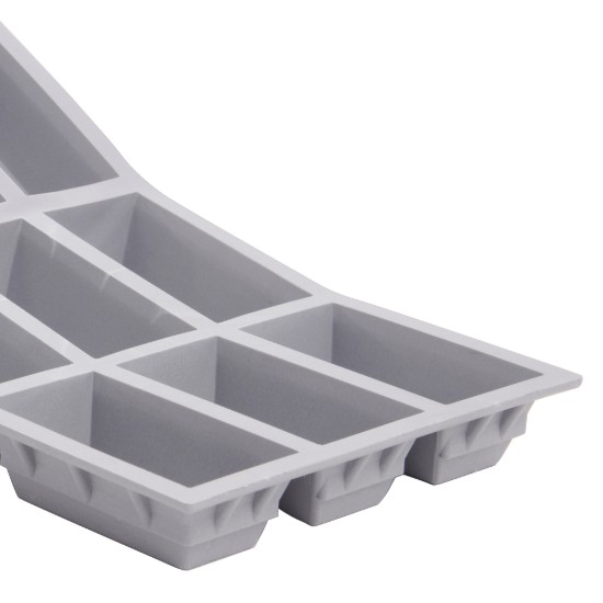 Silikonform für 9 rechteckige Kuchen, 30 x 17,5 cm - Marke "de Buyer".