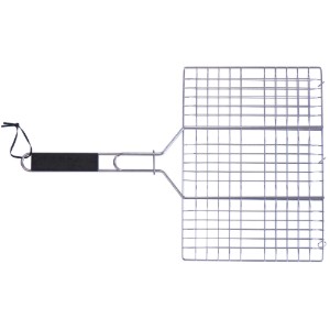 Foldable grill for steak and burgers, stainless steel - Zokura