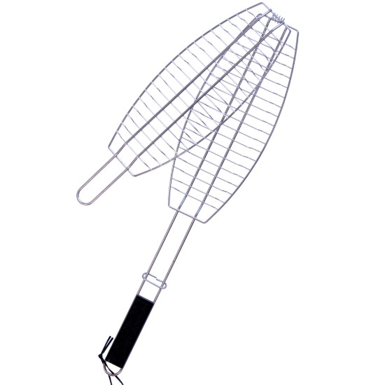 Foldable fish grill, stainless steel - Zokura