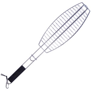 Foldable fish grill, stainless steel - Zokura