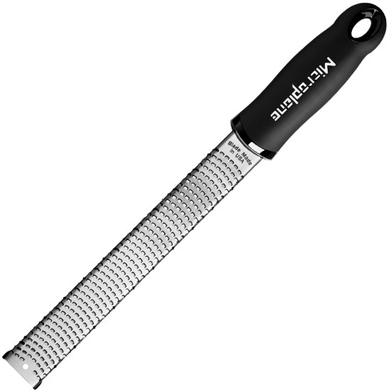 Klassische Reibe, chirurgischer Edelstahl, 32,5 cm, Schwarz - Microplane