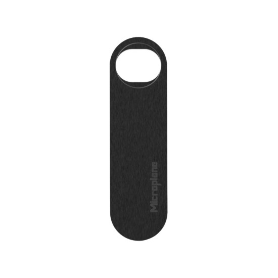 5 parçalı PVD kaplamalı paslanmaz çelik bar gereçleri seti, ahşap bloklu, "Style Line", Black - Microplane