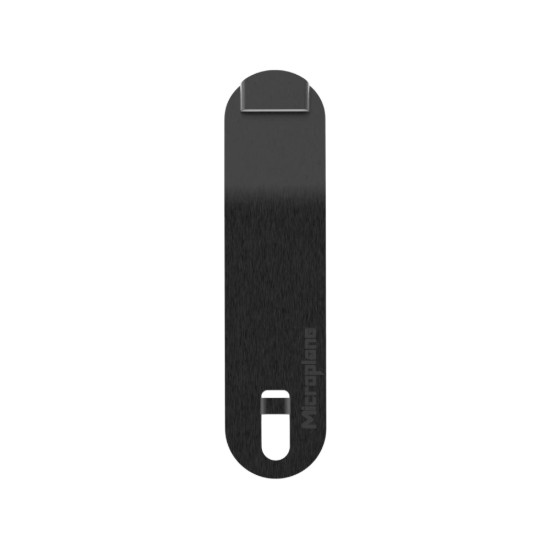 5 parçalı PVD kaplamalı paslanmaz çelik bar gereçleri seti, ahşap bloklu, "Style Line", Black - Microplane