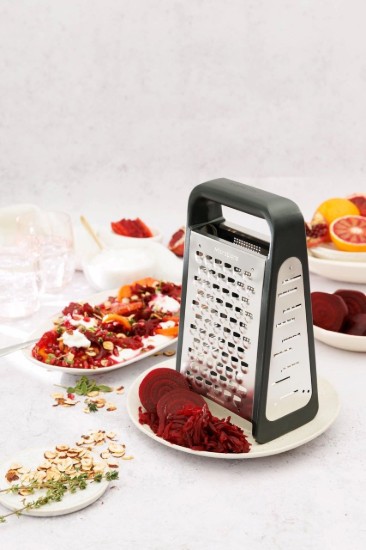 5-surface multi-purpose grater, stainless steel, "PureCut", Dark Grey - Microplane