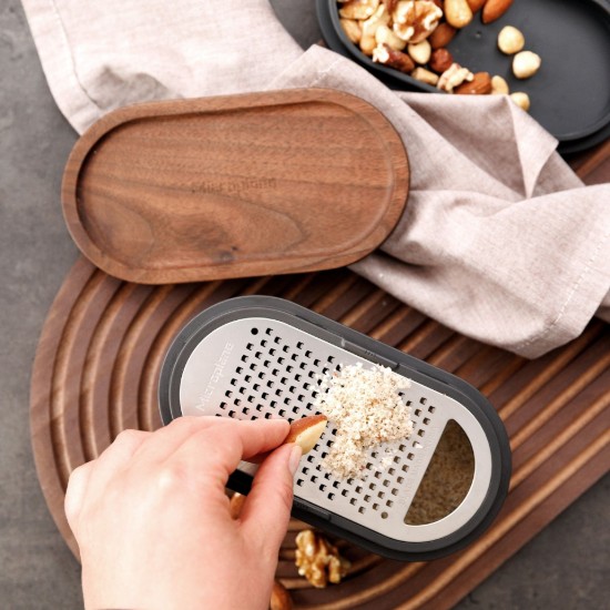 Grater with container and 2 lids, Dark Grey - Microplane