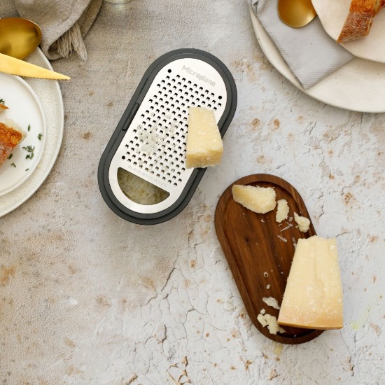 Grater with container and 2 lids, Dark Grey - Microplane