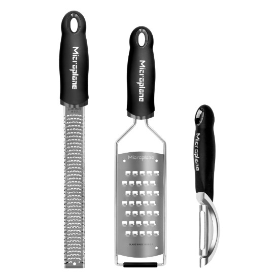 Set of 3 'Gourmet' utensils, stainless steel - Microplane
