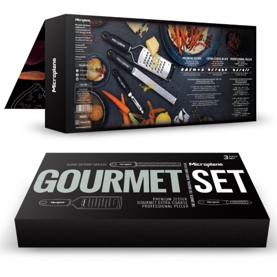 Set of 3 'Gourmet' utensils, stainless steel - Microplane