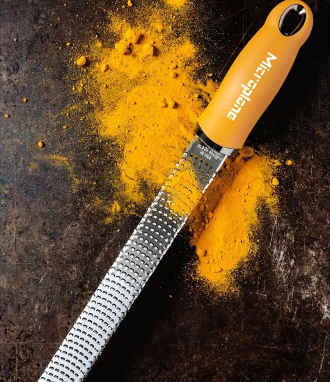 Klassische Reibe, chirurgischer Edelstahl, 32,5 cm, Mustard Yellow - Microplane