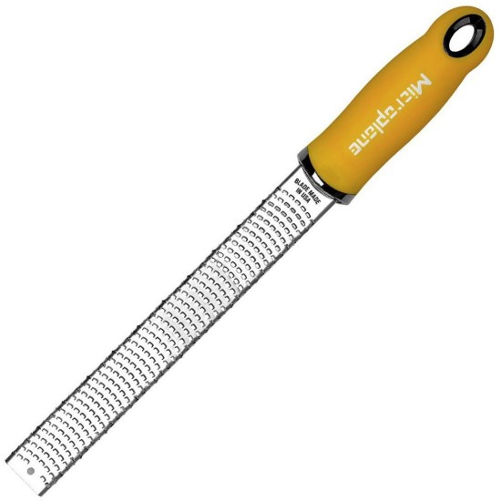 Klassische Reibe, chirurgischer Edelstahl, 32,5 cm, Mustard Yellow - Microplane