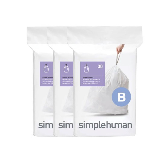 Soppåse-set, kod B, 6 L/ 90 st, plast - simplehuman