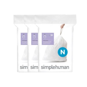 Sopsäckset, kod N, 45-50 L/ 60 st, plast - simplehuman