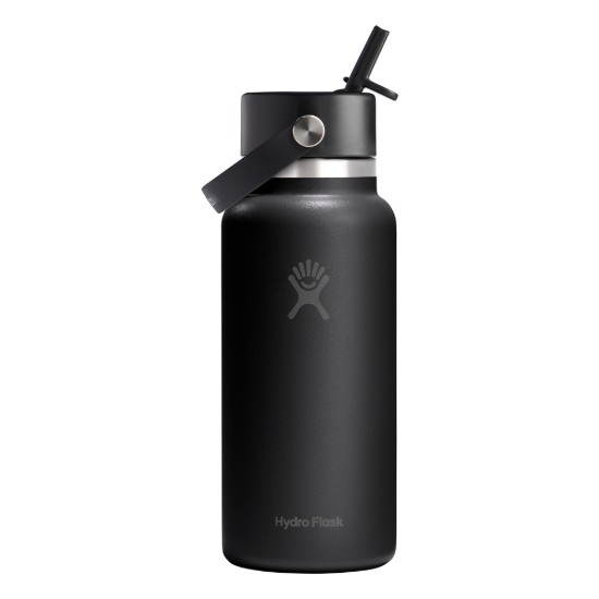 Thermal-insulating bottle, stainless steel, 950ml, "Wide Straw", Tonal Black - Hydro Flask