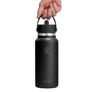 Thermal-insulating bottle, stainless steel, 950ml, "Wide Straw", Tonal Black - Hydro Flask