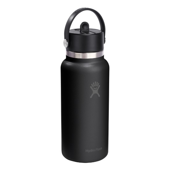 Thermal-insulating bottle, stainless steel, 950ml, "Wide Straw", Tonal Black - Hydro Flask