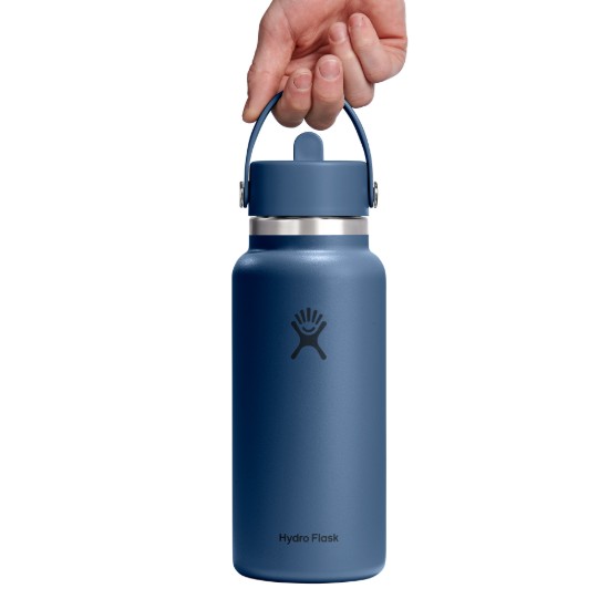 Thermal-insulating bottle, stainless steel, 950ml, "Wide Straw", Harbor Blue - Hydro Flask
