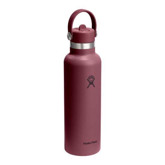 Termoizolacijska boca, nehrđajući čelik, 620 ml, "Standard Straw", Burgundy - Hydro Flask