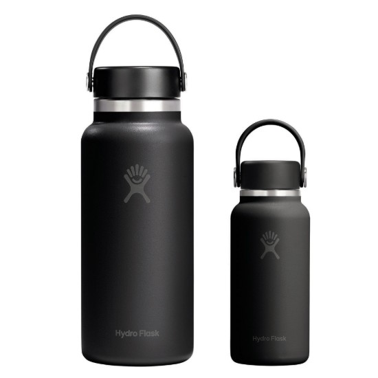 Thermal insulating bottle, stainless steel, 300ml, "Micro Hydro", Tonal Black - Hydro Flask
