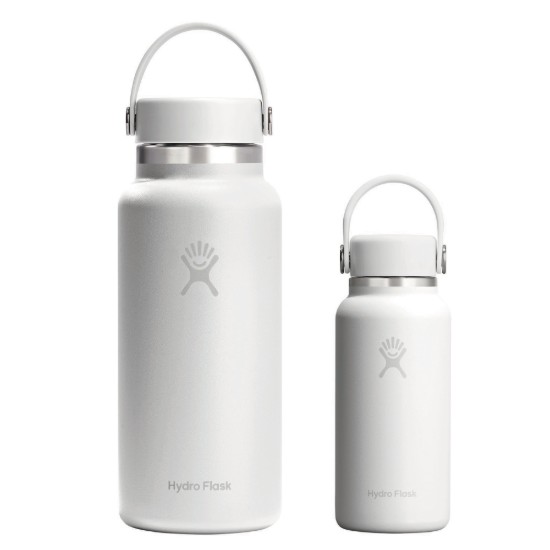 Thermal insulating bottle, stainless steel, 300ml, "Micro Hydro", Tonal White - Hydro Flask
