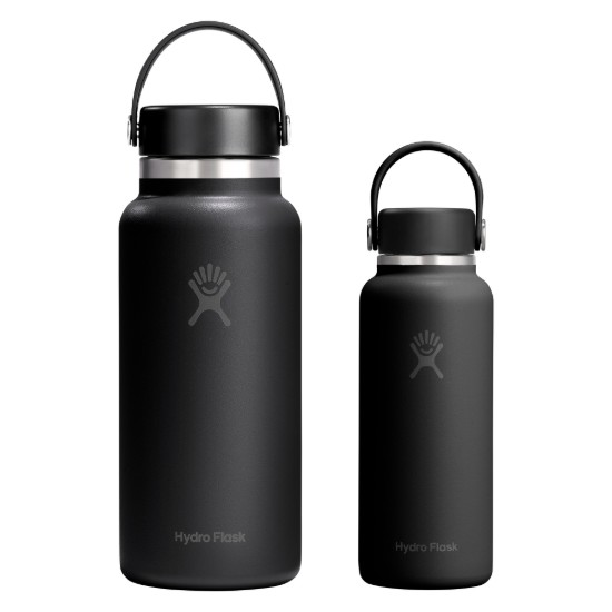 Thermal-insulating bottle, stainless steel, 400ml, "Micro Hydro", Tonal Black - Hydro Flask