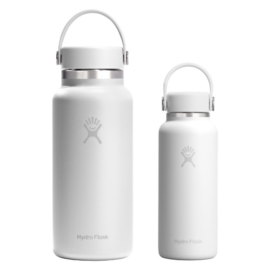 Thermal-insulating bottle, stainless steel, 400ml, "Micro Hydro", Tonal White - Hydro Flask