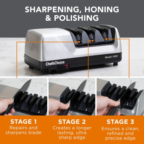 Electric knife sharpener Model 15XV Platinum - Chef's Choice