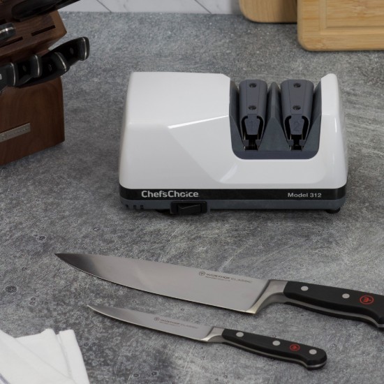 Electric knife sharpener Diamond UltraHone Model 312, White - Chef's Choice