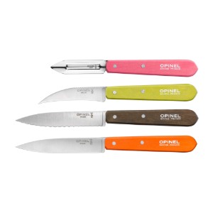 4-piece knife set, stainless steel, "Les Essentiels" - Opinel