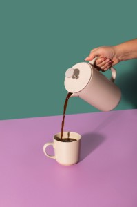 Caffettiera French Press, ceramica, 1 L, "Arezzo", Latte – La Cafetière