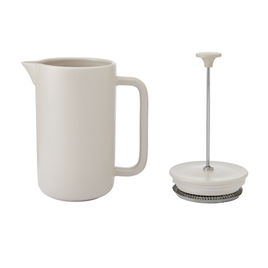 Caffettiera French Press, ceramica, 1 L, "Arezzo", Latte – La Cafetière