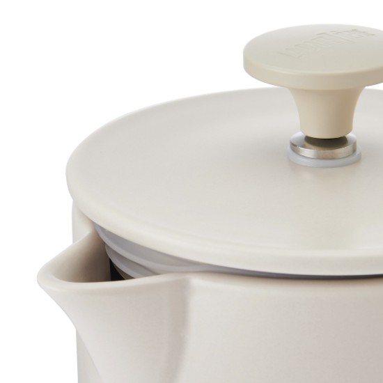 Caffettiera French Press, ceramica, 1 L, "Arezzo", Latte – La Cafetière