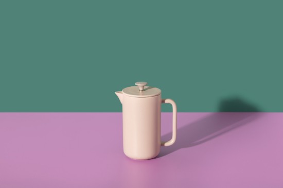 Caffettiera French Press, ceramica, 1 L, "Arezzo", Latte – La Cafetière