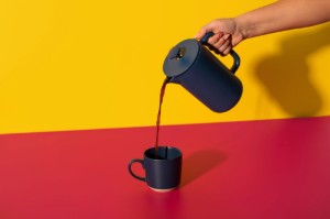 Caffettiera French Press, ceramica, 1 L, "Arezzo", Navy – La Cafetière