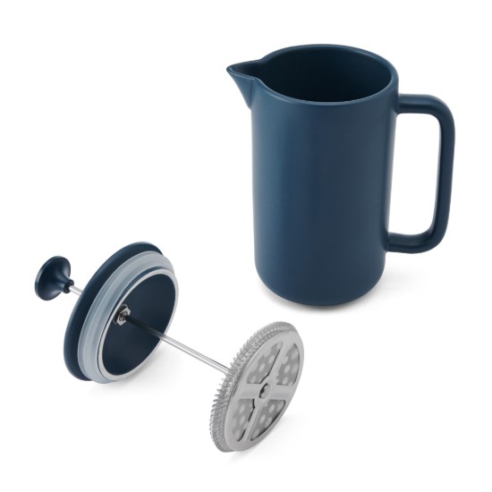 Caffettiera French Press, ceramica, 1 L, "Arezzo", Navy – La Cafetière