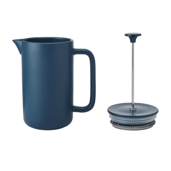 Caffettiera French Press, ceramica, 1 L, "Arezzo", Navy – La Cafetière